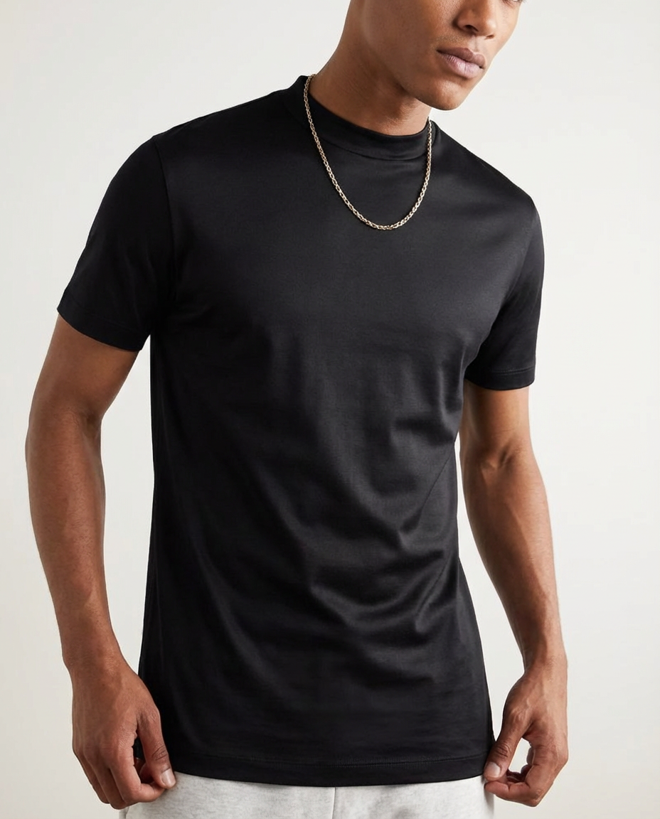 Shiny Crew-neck T‑Shirt