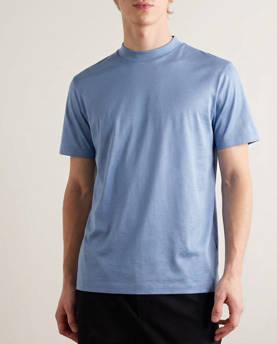 Shiny Crew-neck T‑Shirt
